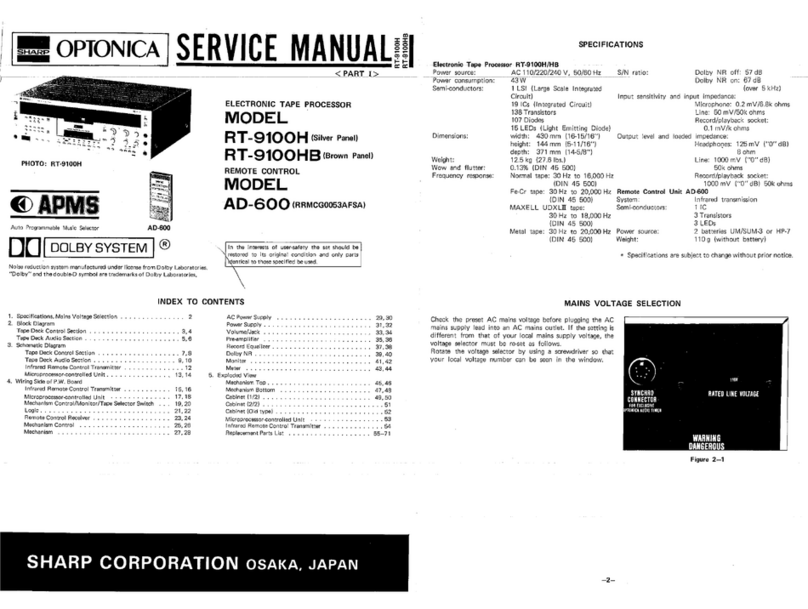 Sharp RT-9100H User manual