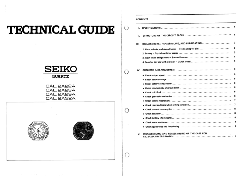 Seiko 2A22A Quick start guide