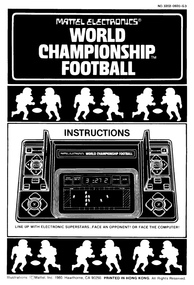 Mattel World Championship Football instructions