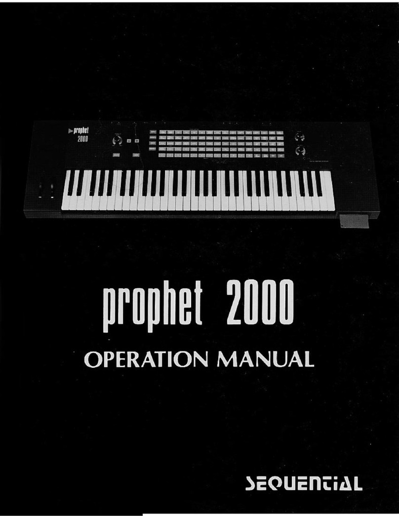 Sequential Prophet 2000 User manual Sequential Prophet 2000 User manual