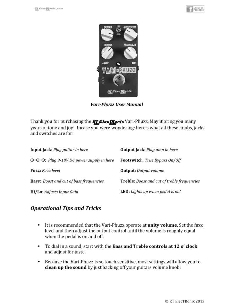 rtelectronix Vari-Phuzz User manual