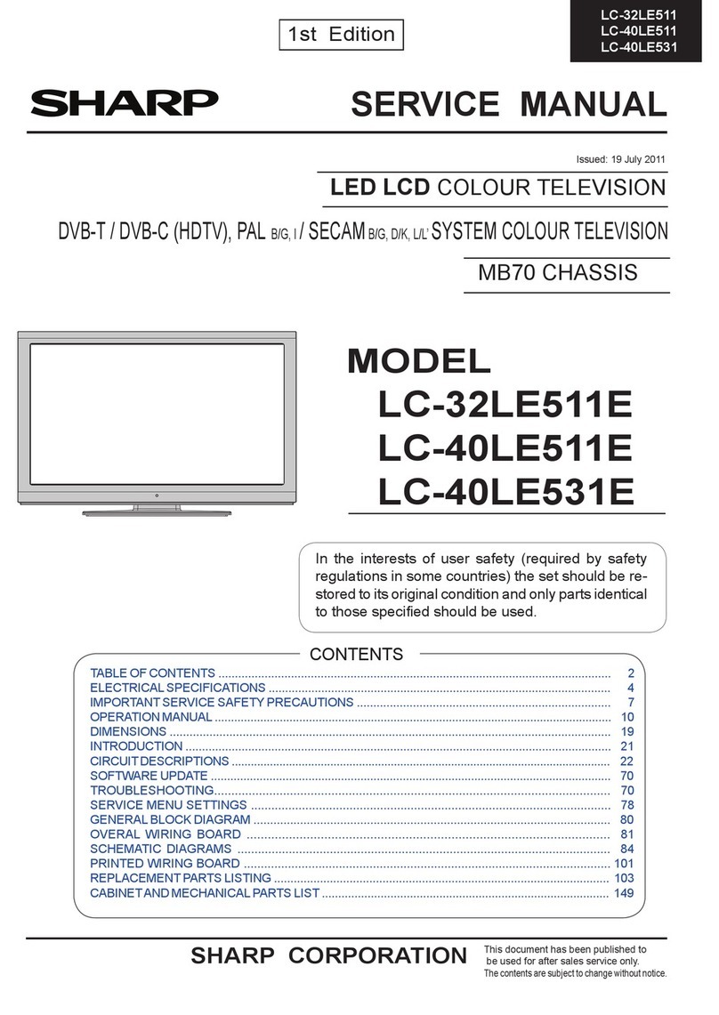 Sharp LC-32LE511E Service manual