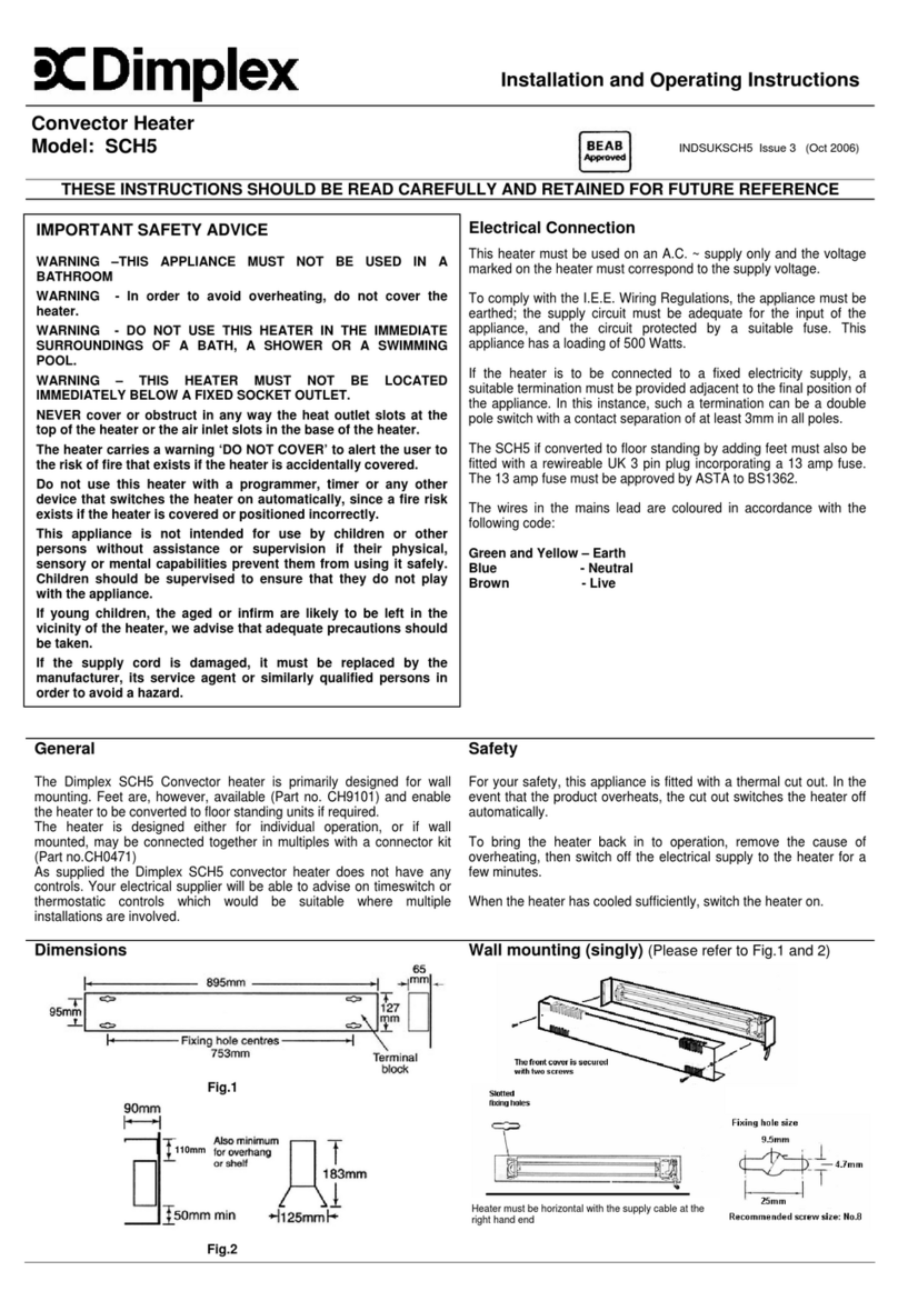 Dimplex SCH5 User manual
