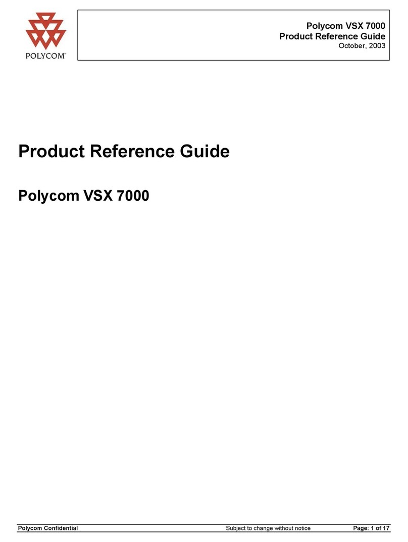 Polycom VSX 7000 Installation and operation manual