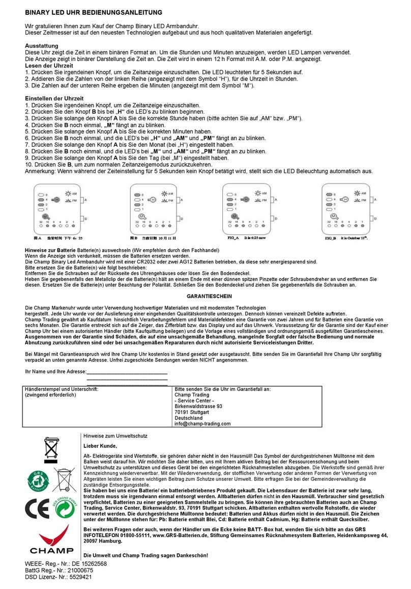 Champ BINARY User manual