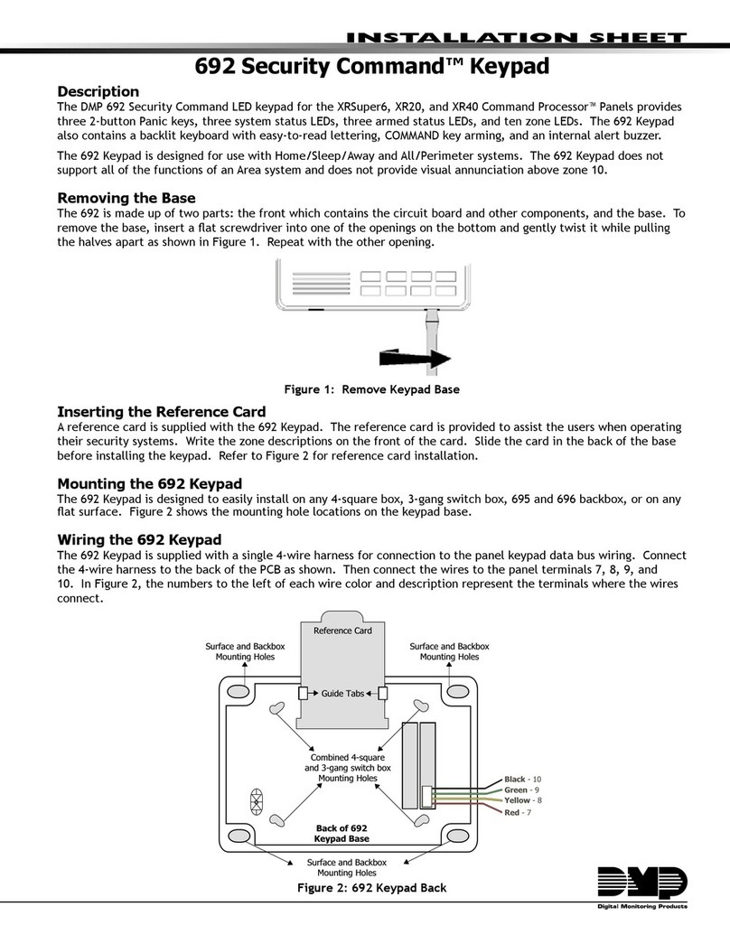 DMP Electronics 692 Security Command Assembly instructions