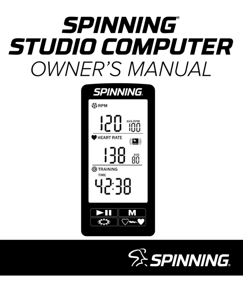 Spinning STUDIO COMPUTER User manual