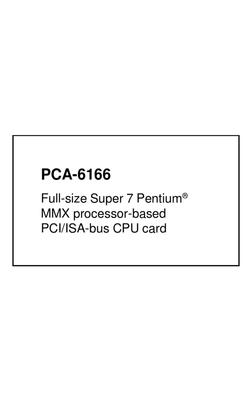 Advantech PCA-6166 User manual