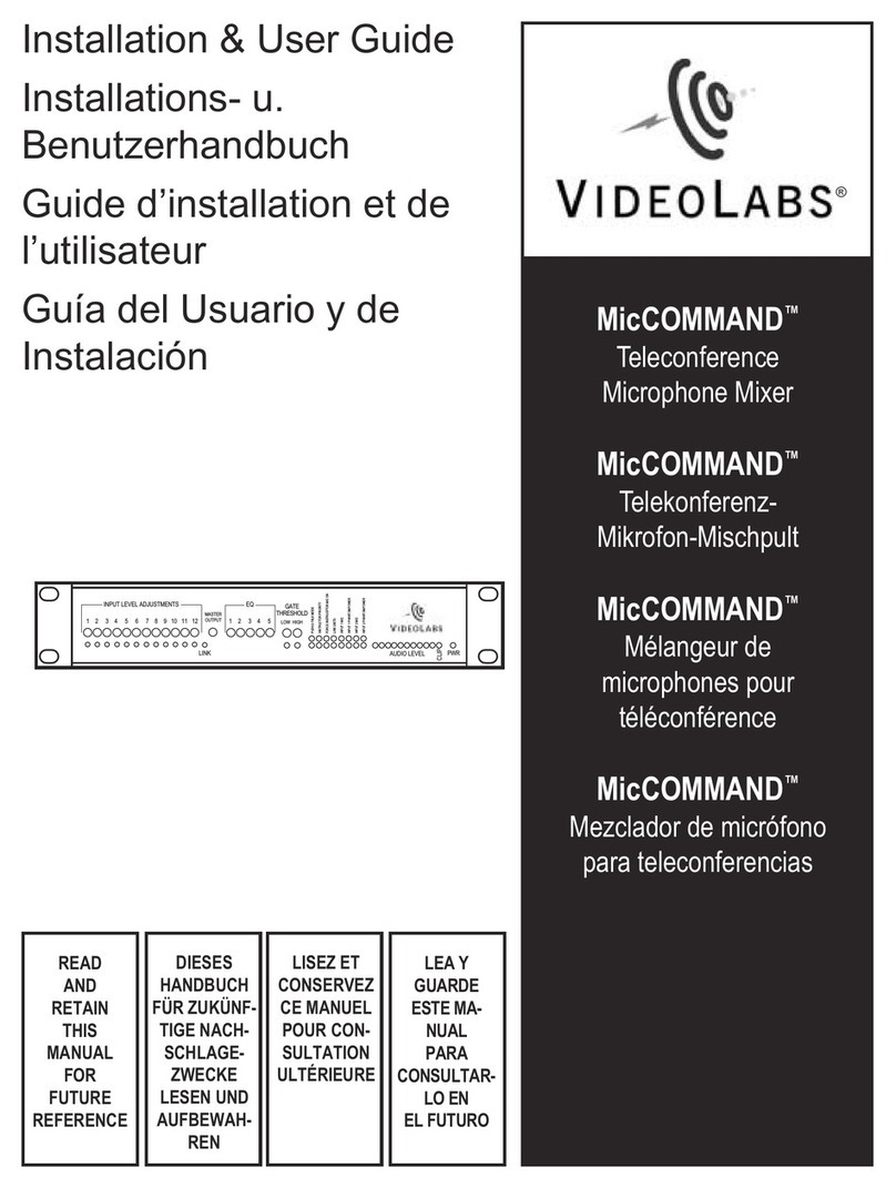 VideoLabs MicCOMMAND Operation manual