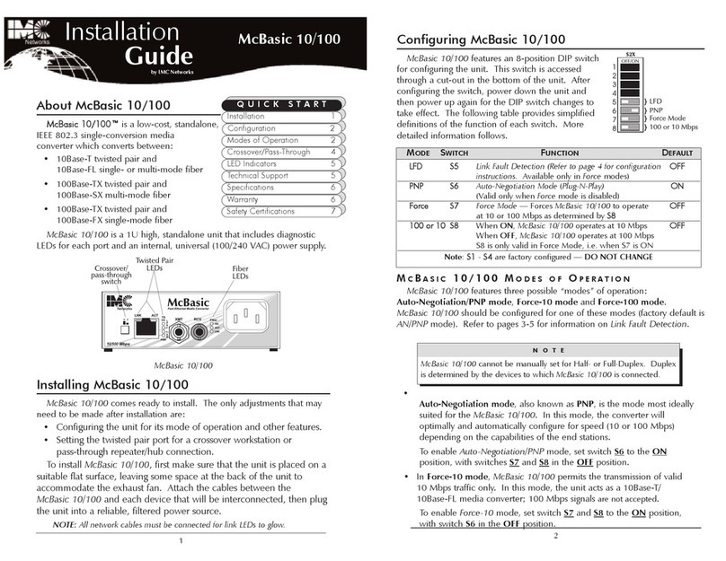 IMC mcbasic 10/100 User manual