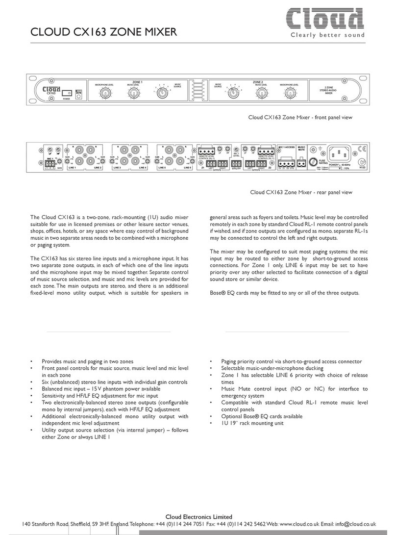 Cloud CX163 User manual