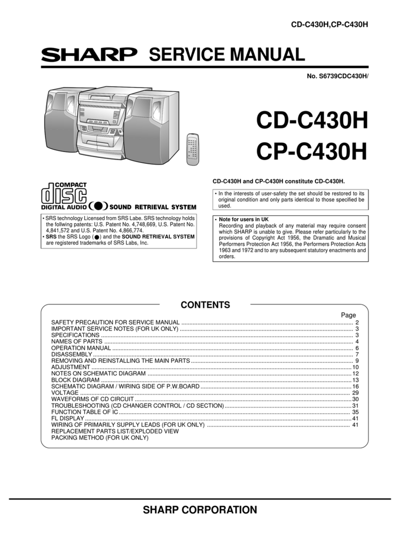 Sharp CD-C430H User manual
