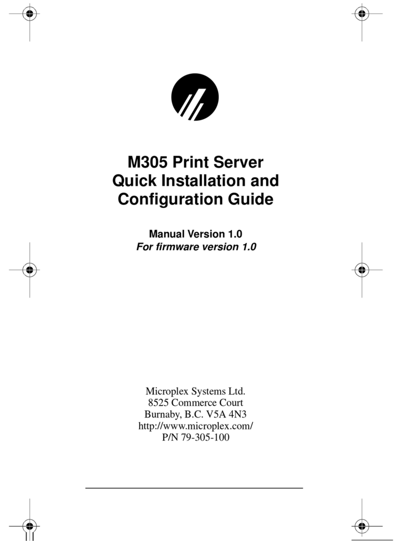 Microplex M305 User manual