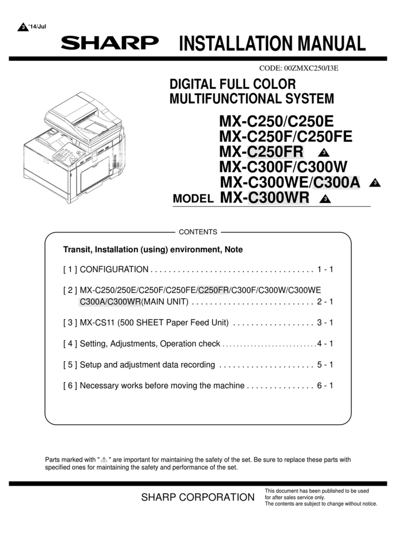 Sharp MX-C250 User manual