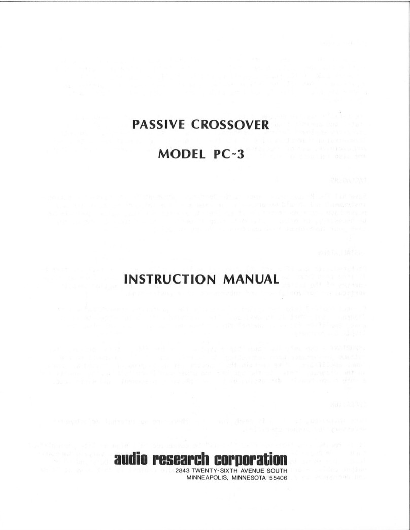 Audio Research PC-3 User manual