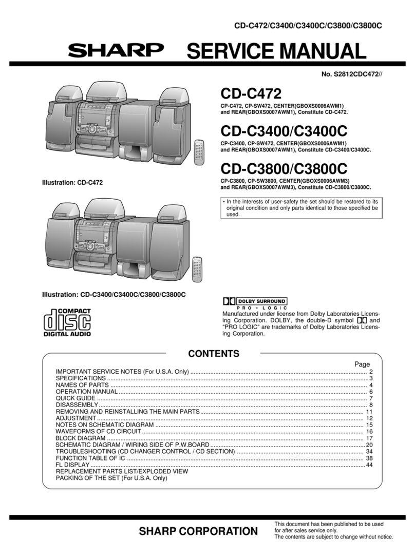 Sharp CD-C472 User manual