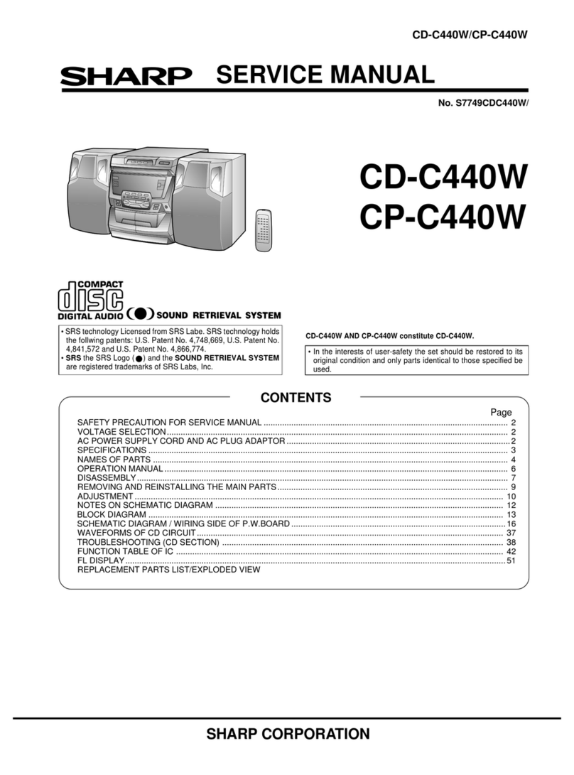 Sharp CD-C440W User manual