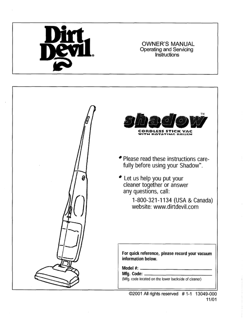 Dirt Devil shadow User manual
