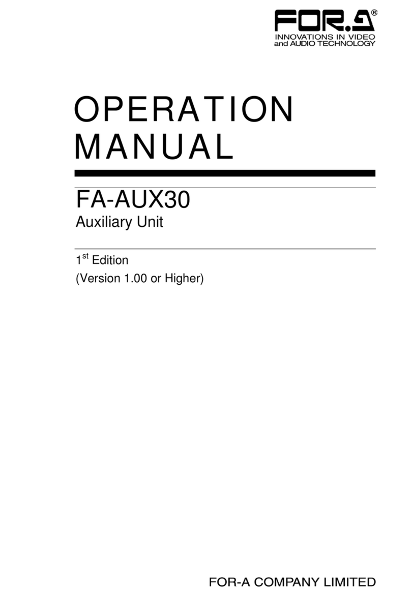 FOR-A FA-AUX30 User manual
