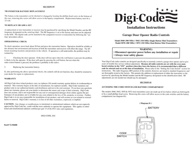 Digi-Code 5040 User manual