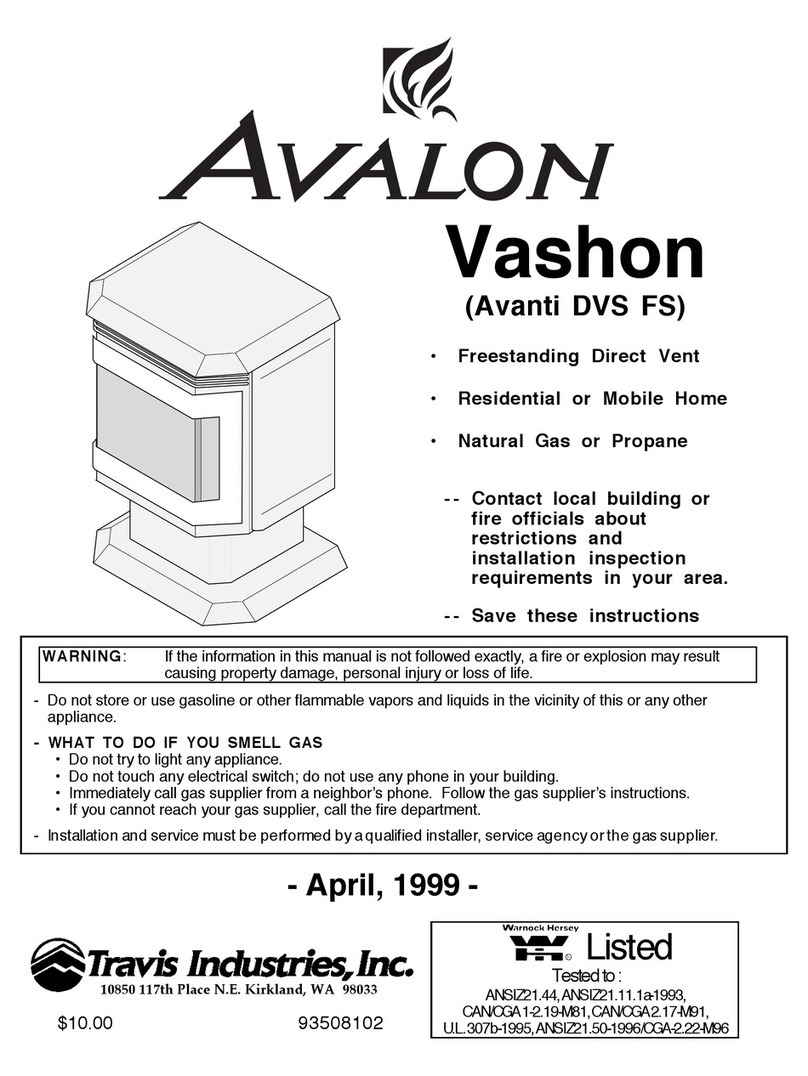 Avalon Vashon Avanti DVS FS manual