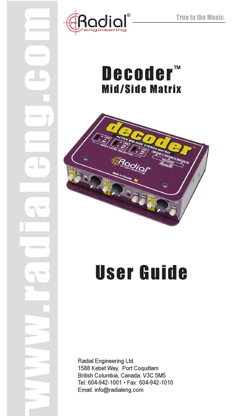 Radial Engineering Decoder User manual