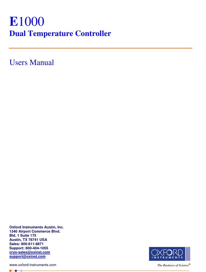 Oxford Instrucments E1000 User manual