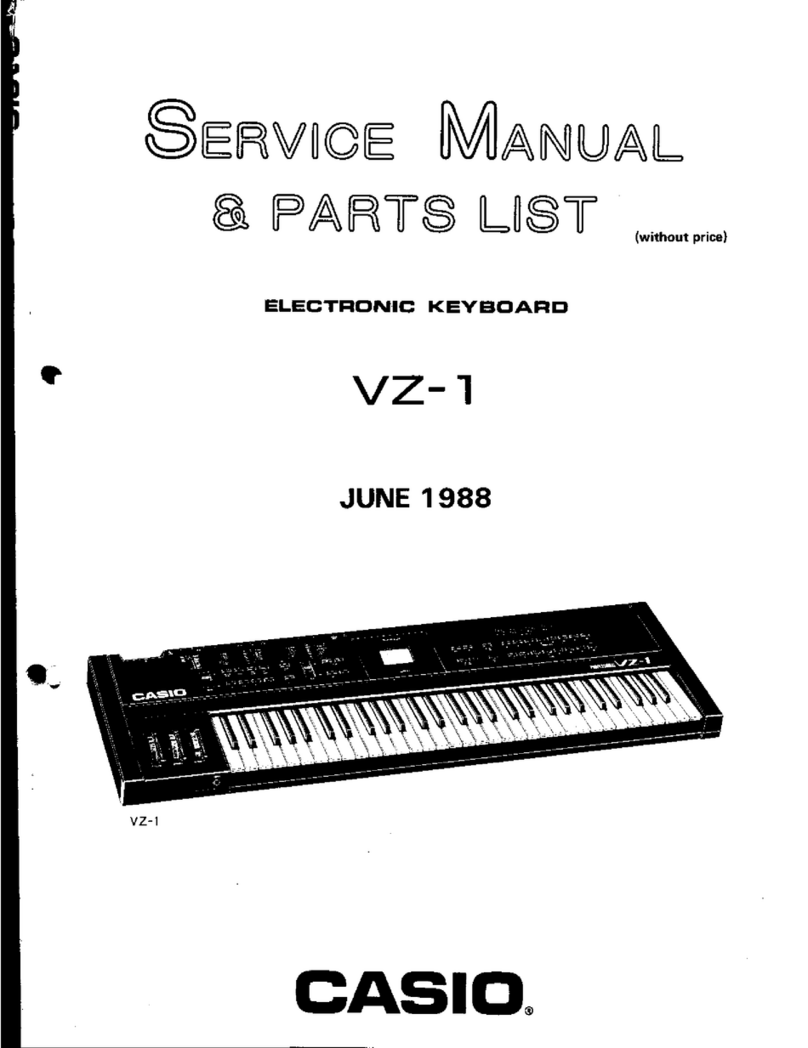 Casio VZ-1 Service manual and parts list