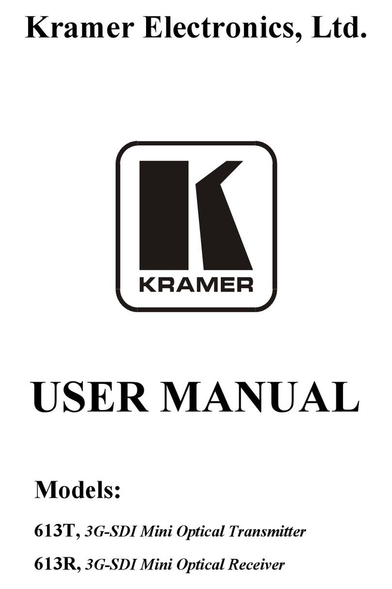 Kramer 613T User manual