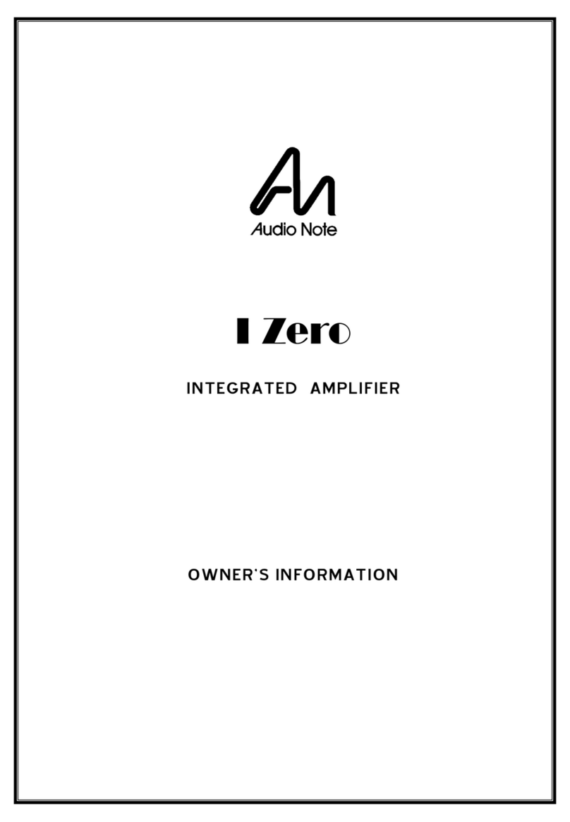 Audio Note I Zero Technical manual
