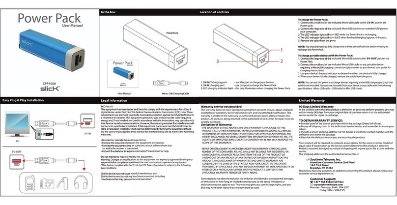 Slick CPP1000 User manual