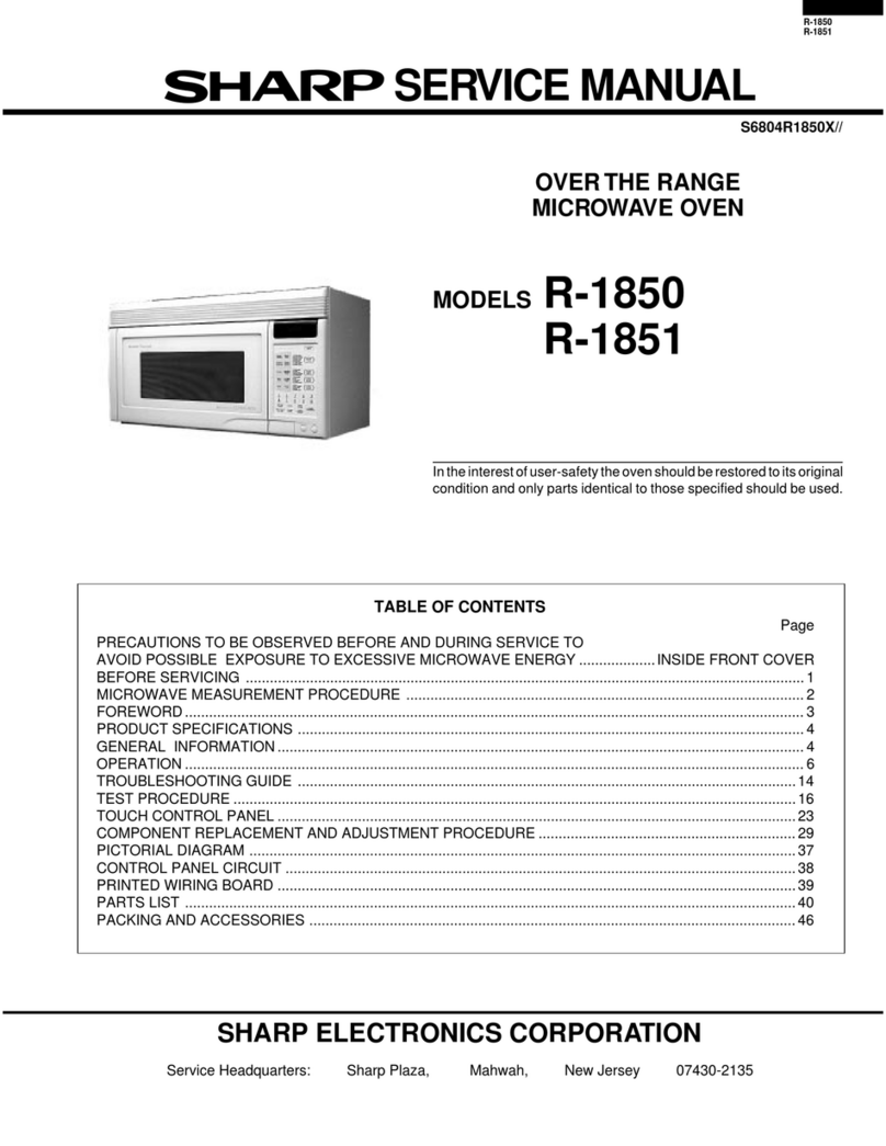 Sharp R-1850 User manual