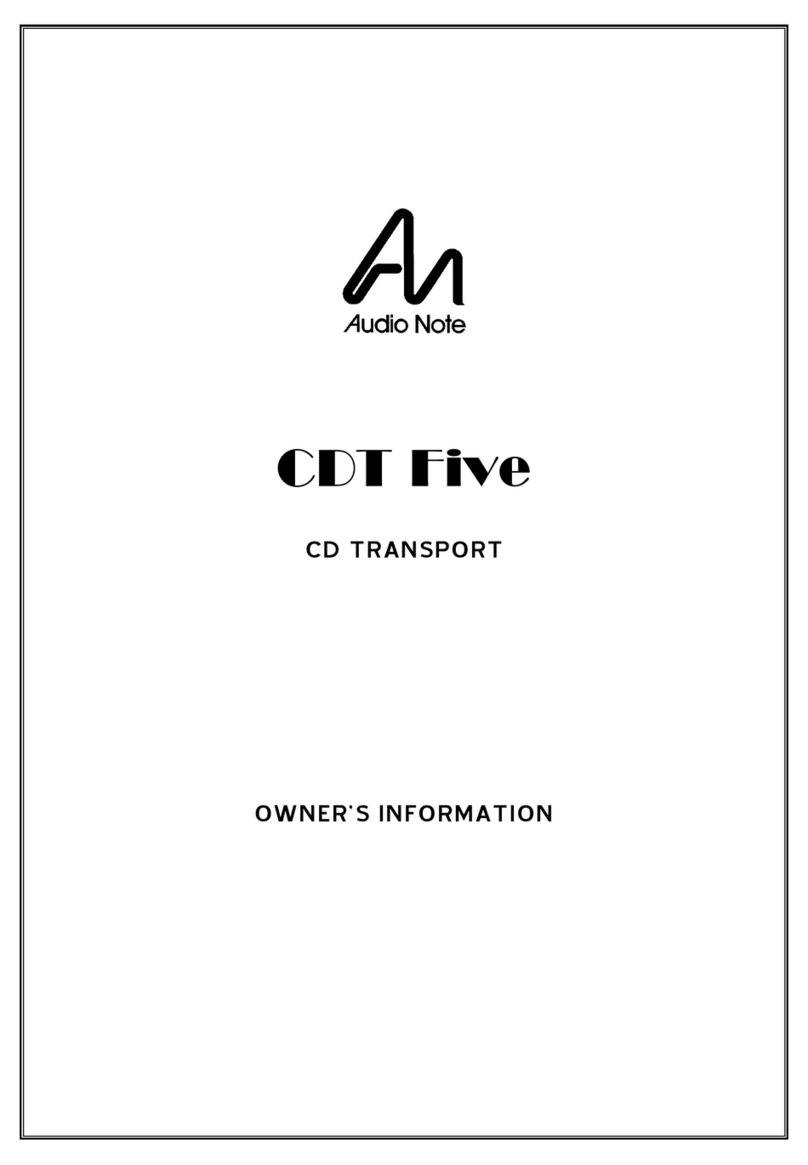 Audio Note CDT Five Technical manual