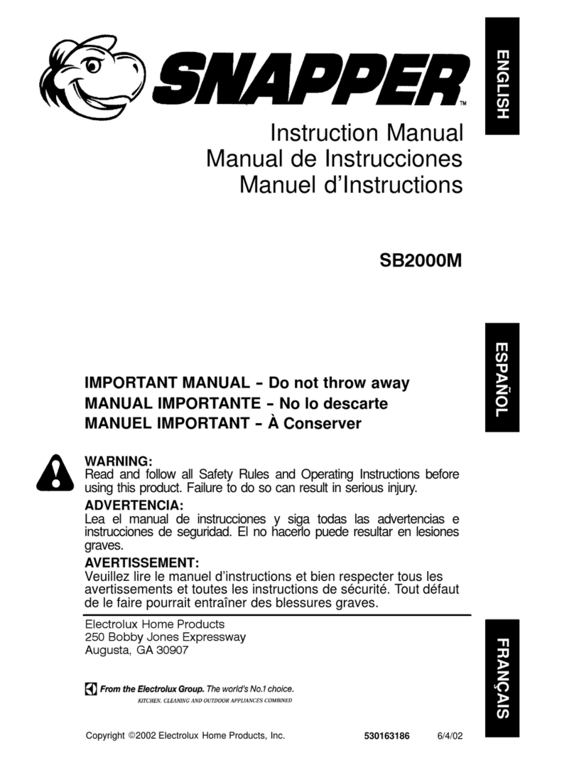 Snapper SB2000M User manual