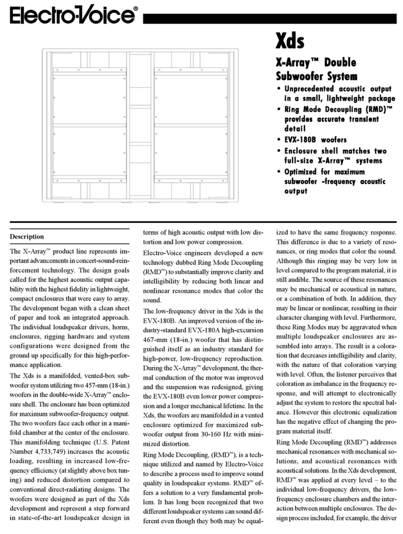 Electro-Voice Xds User manual
