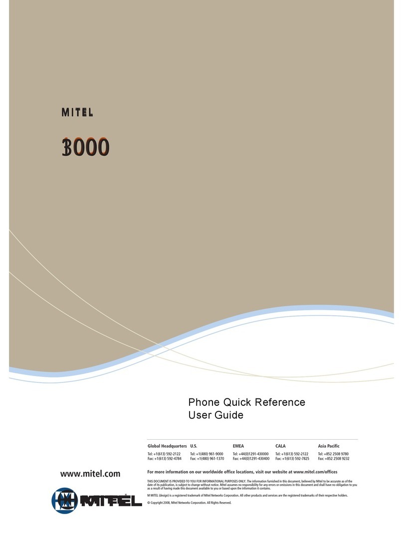 Mitel 3000 User manual