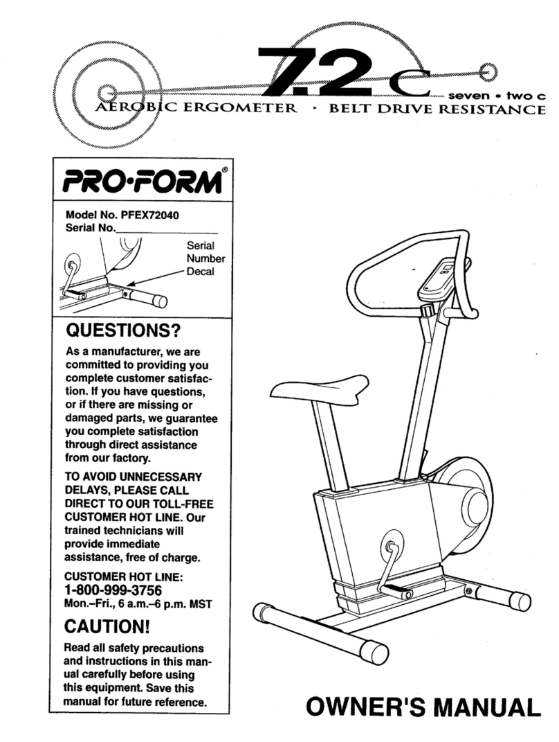Pro-Form 7.2c User manual