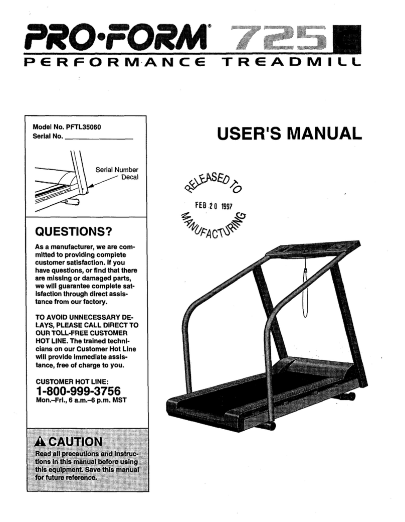 Pro-Form 725c User manual
