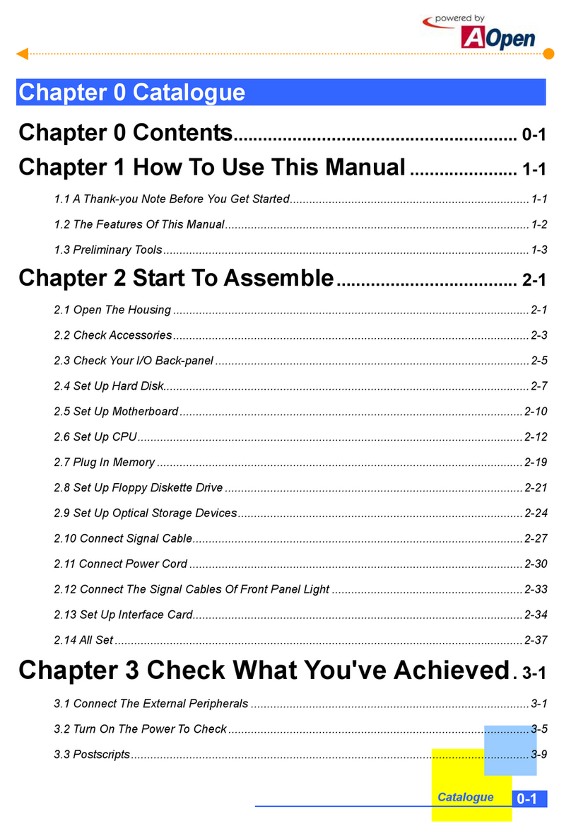 AOpen MT85 User manual