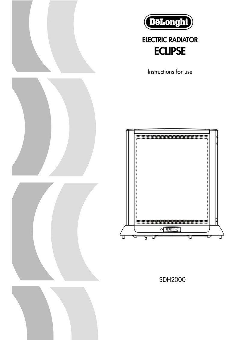 DeLonghi ECLIPSE SDH2000 User manual DeLonghi ECLIPSE SDH2000 User manual