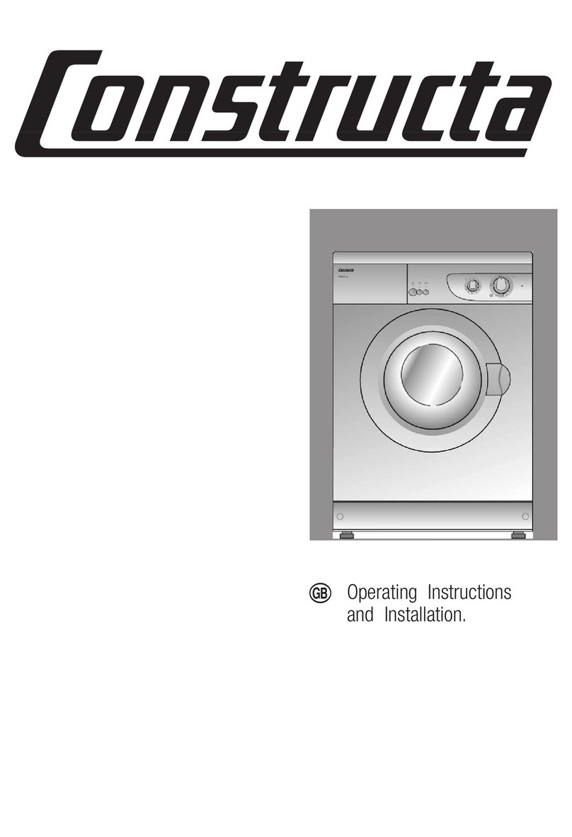CONSTRUCTA Washing machine Operating instructions
