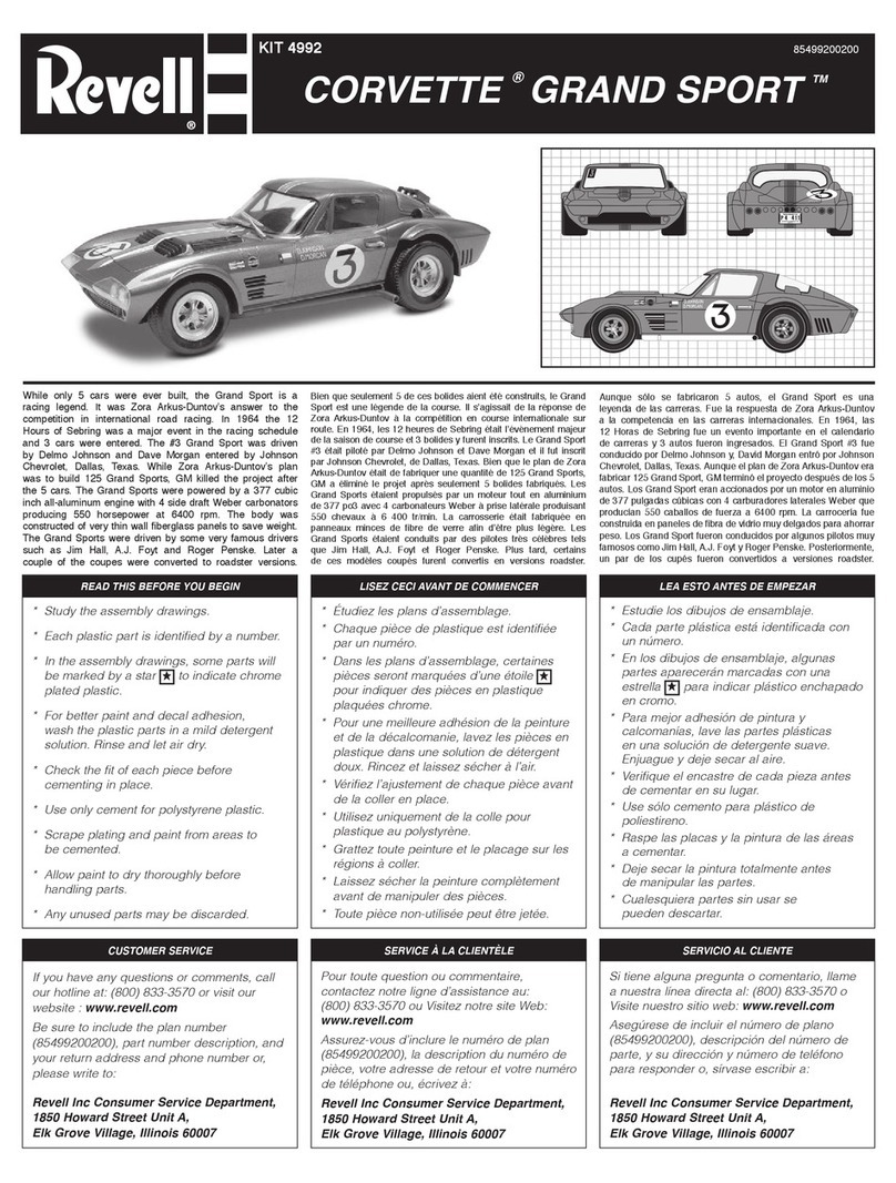 REVELL Corvette Grand Sport User manual