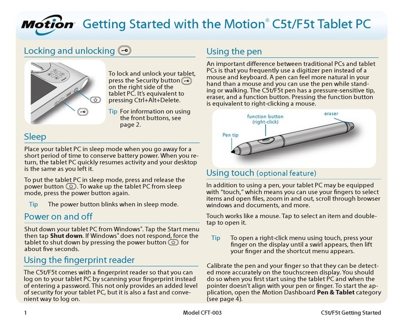 Motion Computing C5t User manual