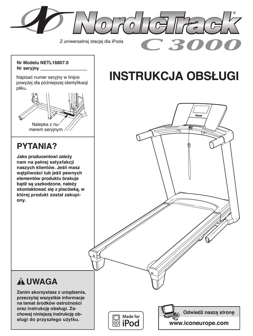 NordicTrack C3000 Treadmill Reference guide