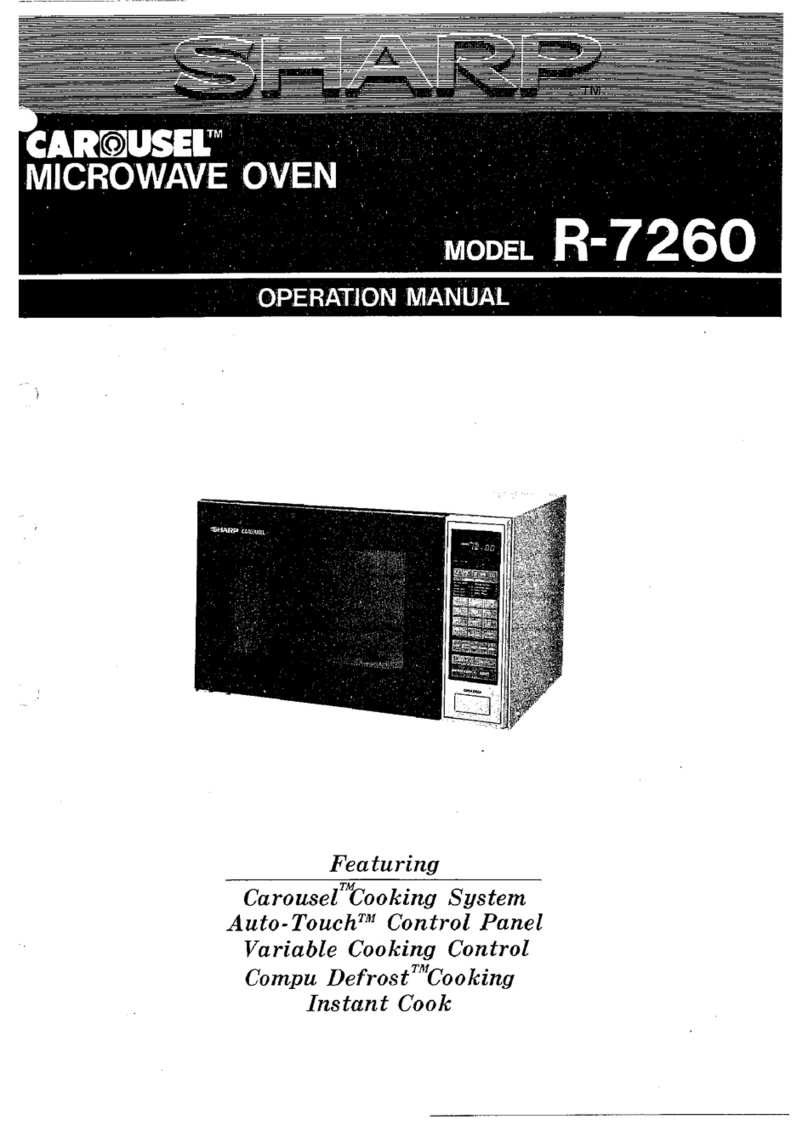 Sharp Carousel R-7260 User manual