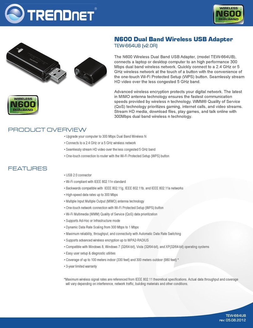 TRENDnet N600 Operating and safety instructions
