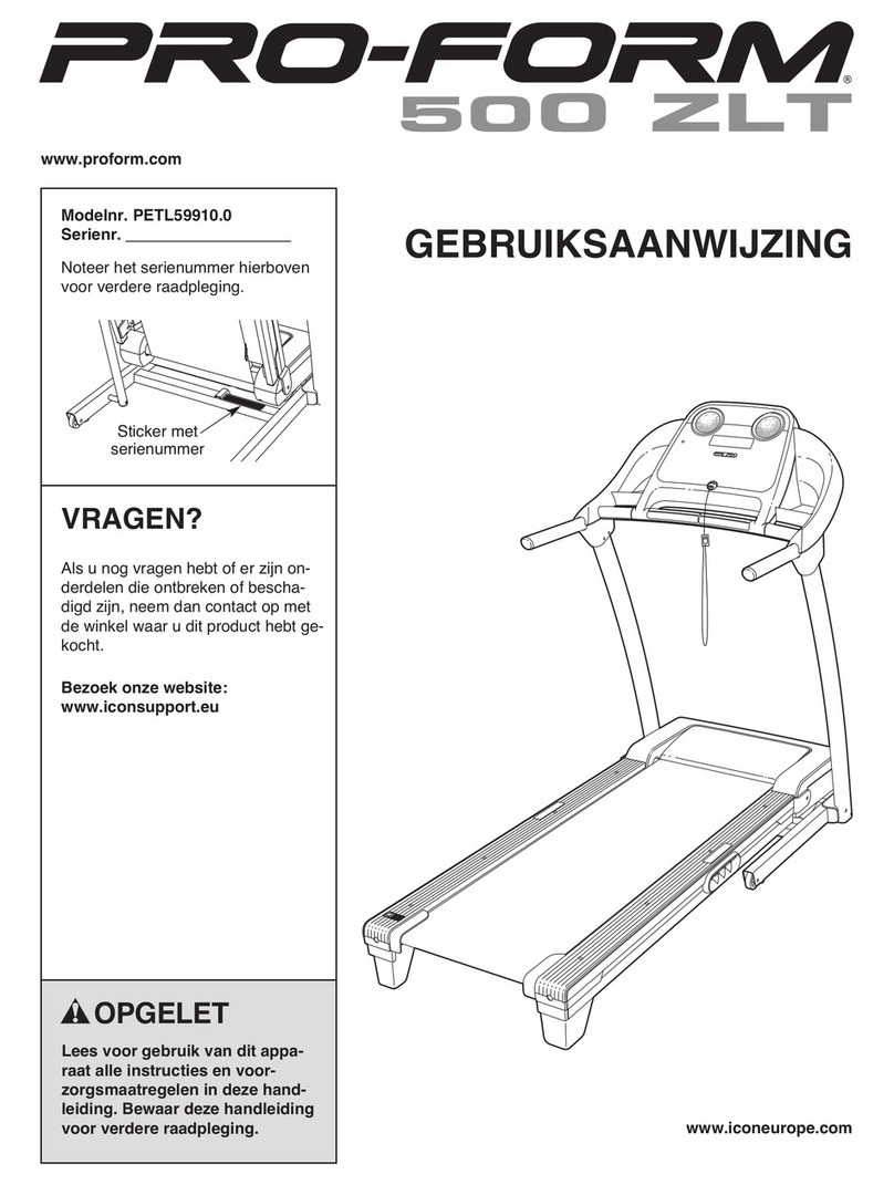 Pro-Form 500 Zlt Treadmill System manual