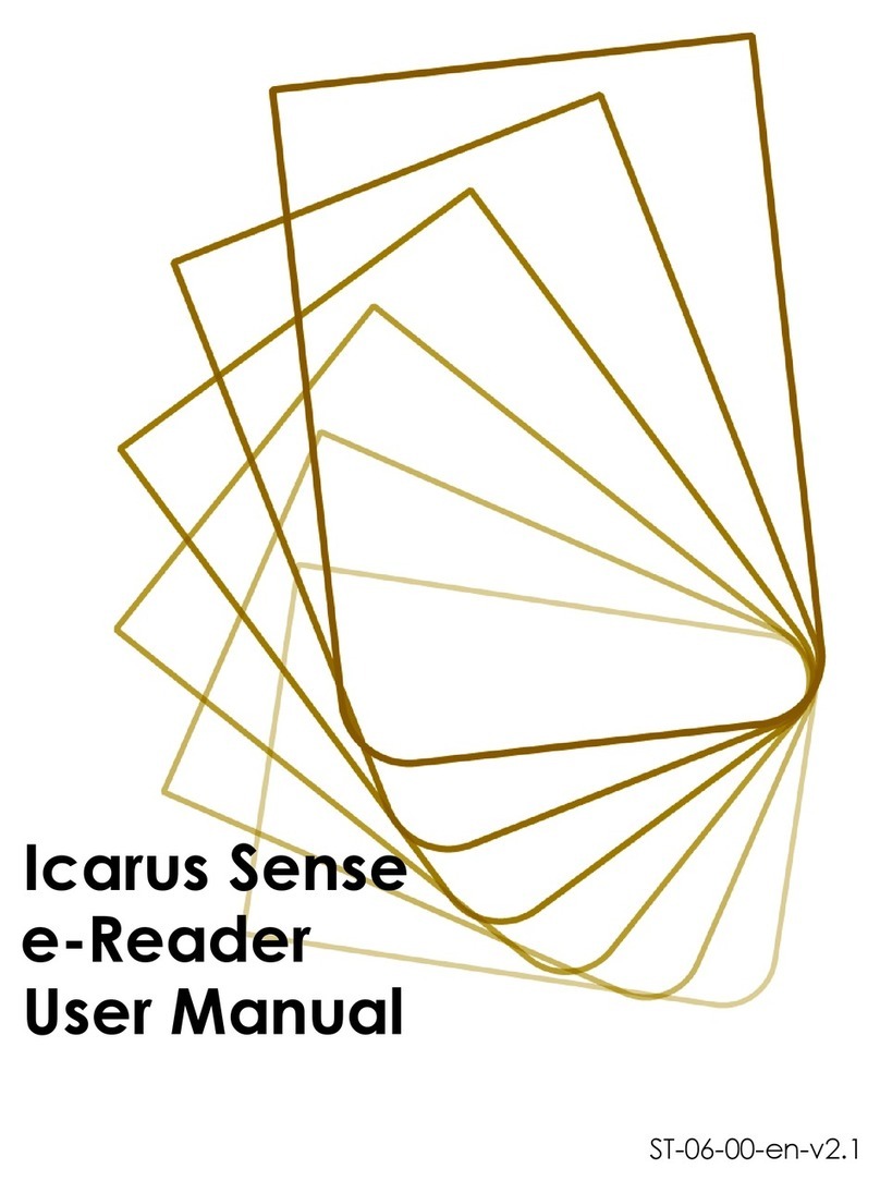 Icarus Sense e-Reader User manual