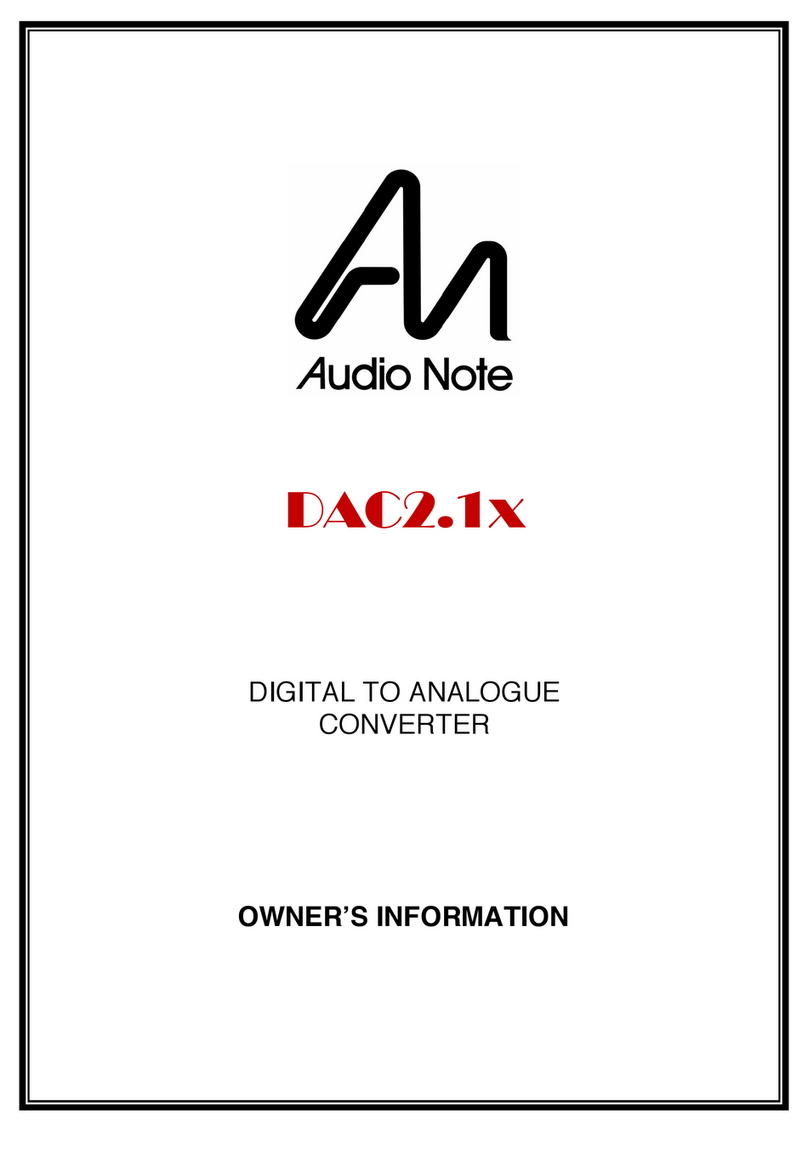 Audio Note DAC2.1x Signature Technical manual