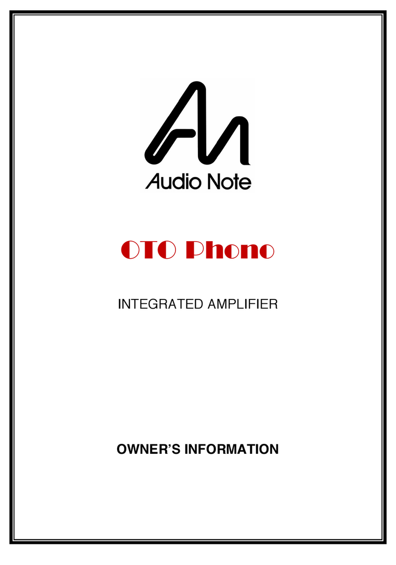 Audio Note OTO Phono Technical manual